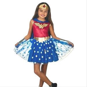 NWT Rubie's Official DC Wonder Woman Deluxe Child's Costume, Superhero Fancy